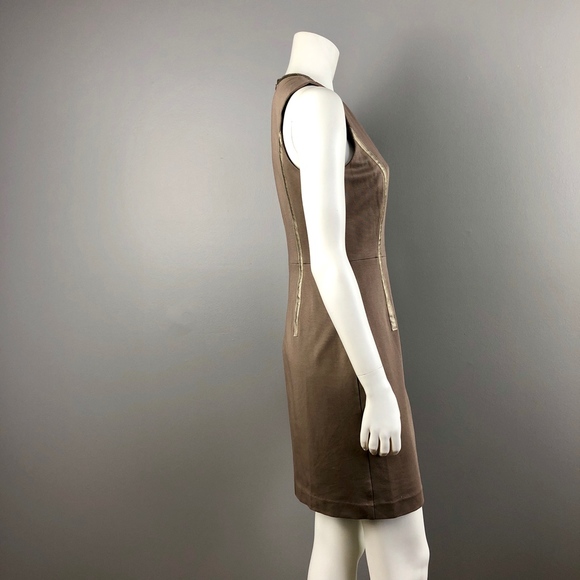 Trina Turk Jocelyn Ponte Dress with Leather Trim - Picture 2 of 4